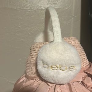 Earmuffs! Bebe white gold lettering